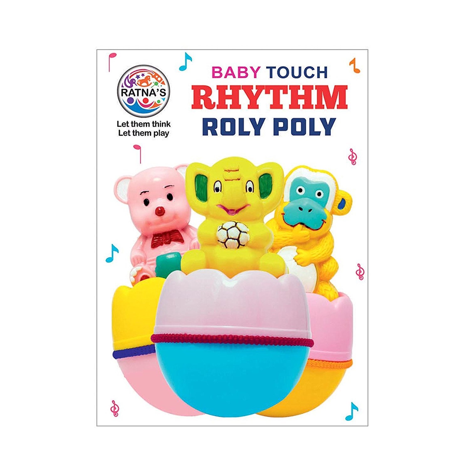 Playking Ratnas Baby Touch Rhythm Set of 3 Roly Poly Toys, Cartoon  Character May Vary - Santaclauz