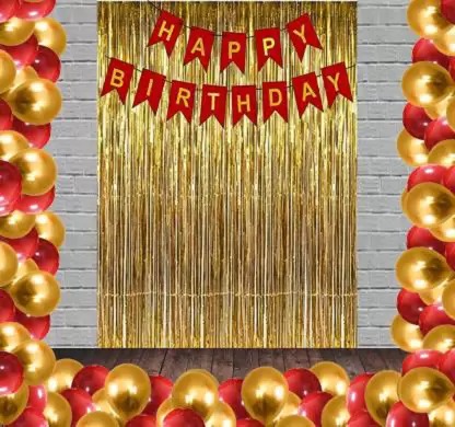 Amazon.com: Toylin Red and Black Birthday Decorations Party Supplies  Set,Black Gold Confetti Balloons Gold curtain for Baby Shower Wedding  Birthday Graduation Anniversary Bachelorette Party Decorations : Home &  Kitchen